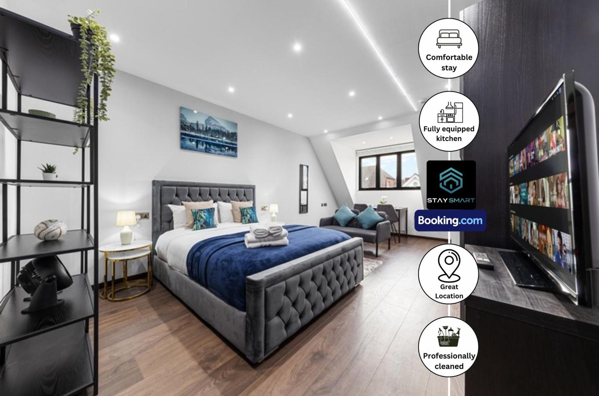 Stylish Studio Apt By Stay Smart Short Lets & Serviced Accommodation Woodstock With Free Wifi London Eksteriør bilde