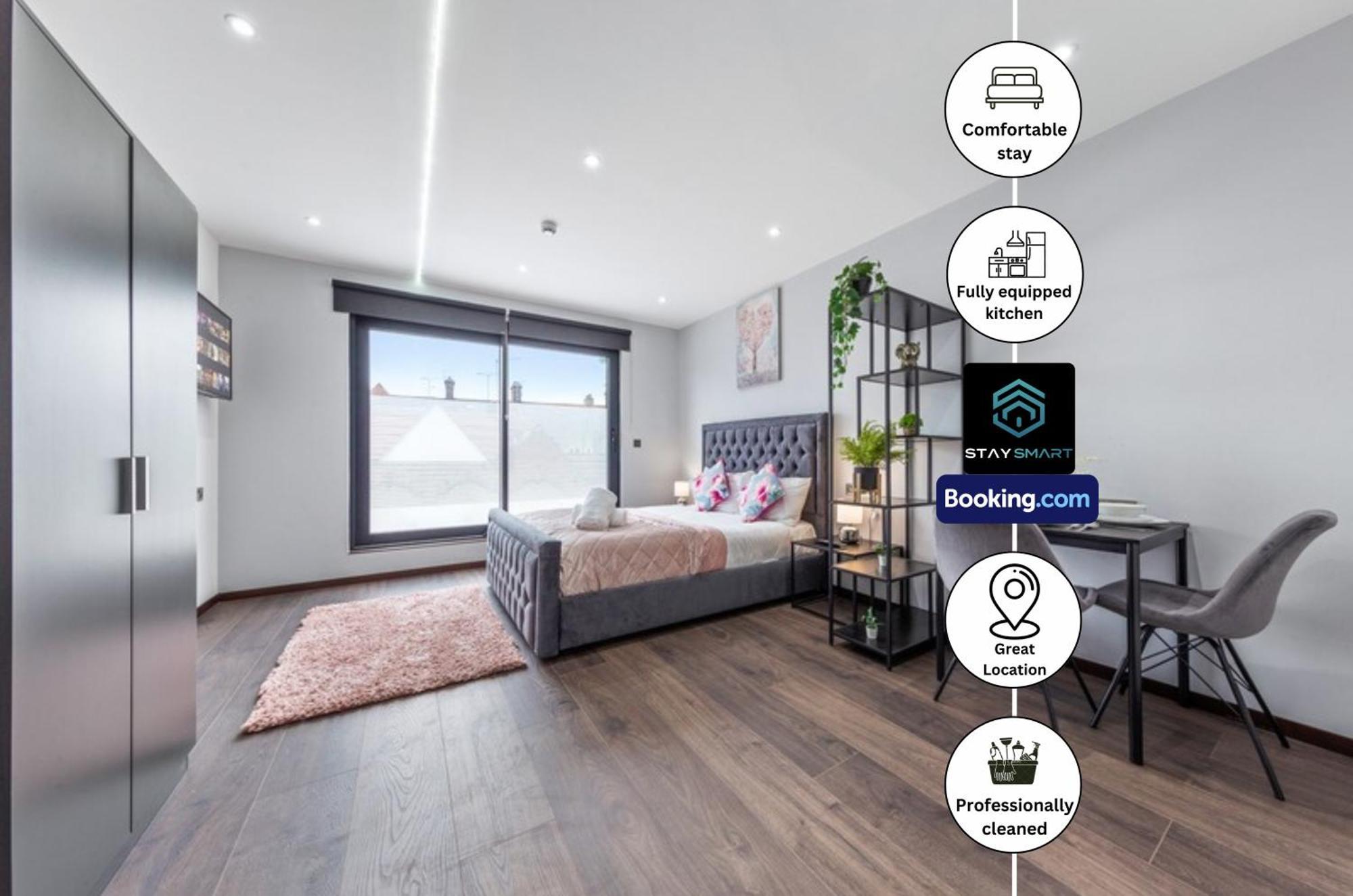 Stylish Studio Apt By Stay Smart Short Lets & Serviced Accommodation Woodstock With Free Wifi London Eksteriør bilde