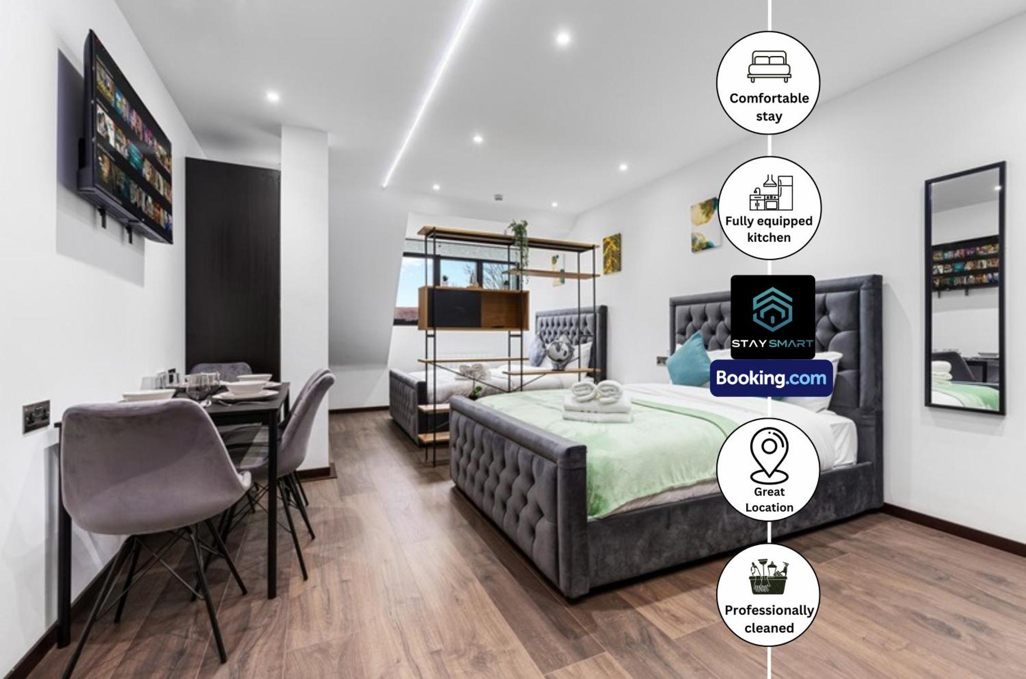Stylish Studio Apt By Stay Smart Short Lets & Serviced Accommodation Woodstock With Free Wifi London Eksteriør bilde