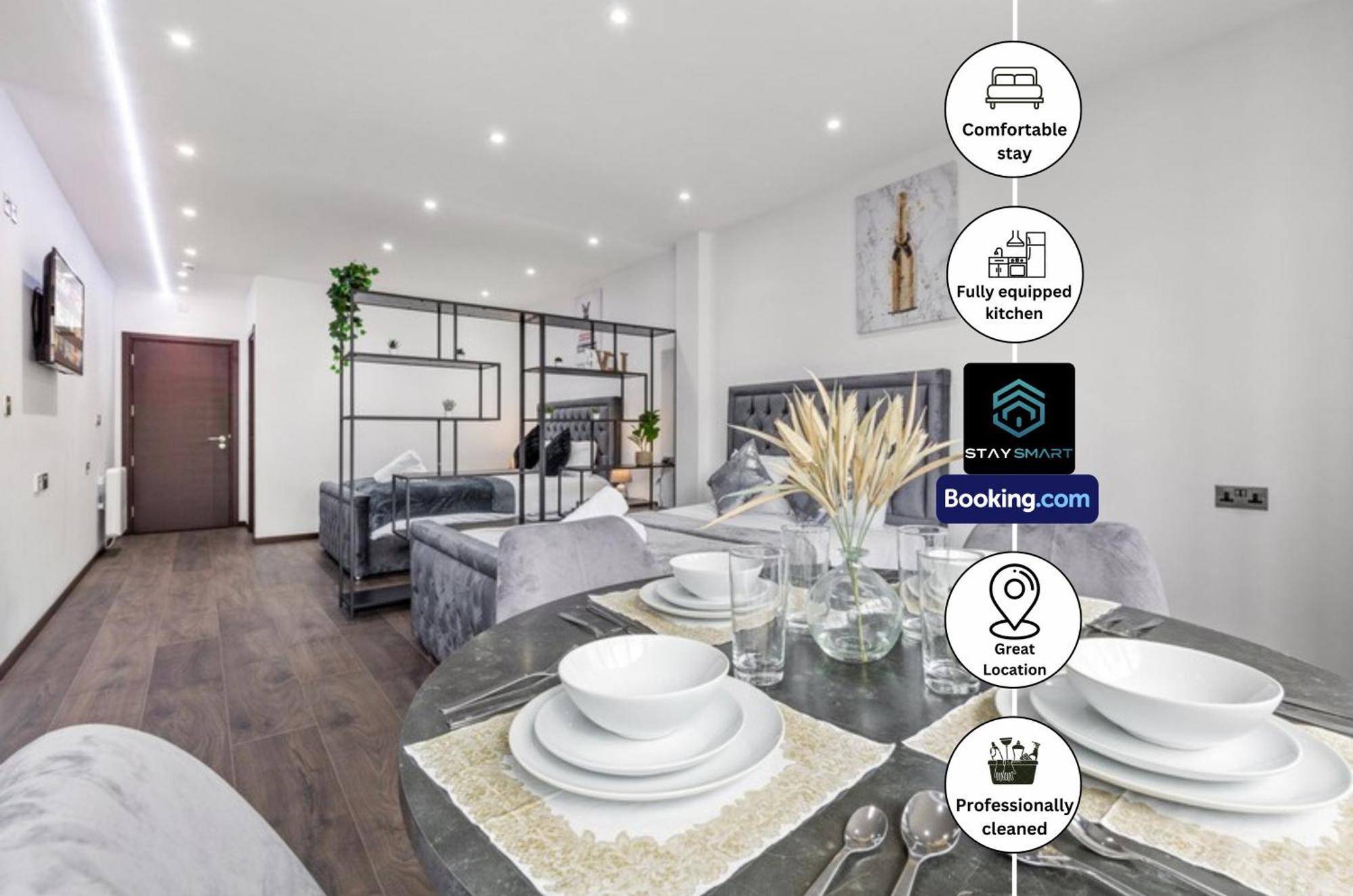 Stylish Studio Apt By Stay Smart Short Lets & Serviced Accommodation Woodstock With Free Wifi London Eksteriør bilde